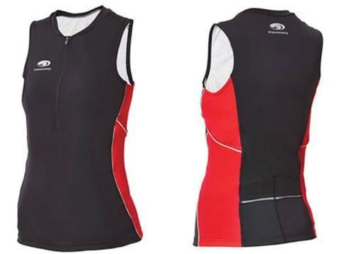 TX1000 WOMENS SINGLET BLACK PURPLE
