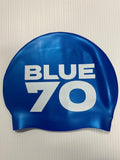 SILICONE SWIM CAP ROYAL 2022 LOGO BLUE70